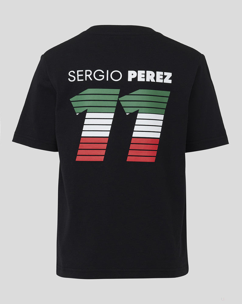 Red Bull Racing Rundhals-T-Shirt, Sergio Pérez, OP5, Kinder, schwarz
