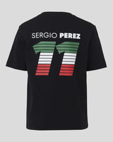 Red Bull Racing Rundhals-T-Shirt, Sergio Pérez, OP5, Kinder, schwarz