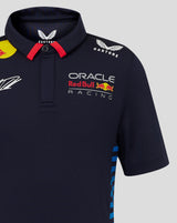 Red Bull galléros póló, Castore, Max Verstappen, gyerek, kék, 2024