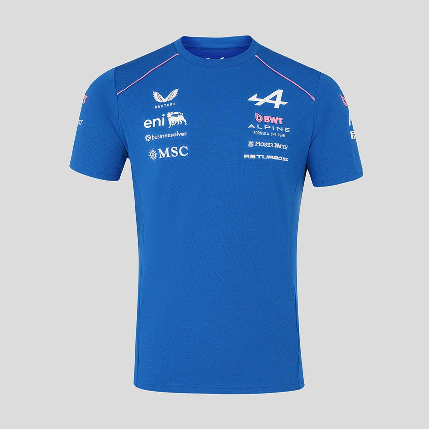 Kék Alpine póló elölnézete