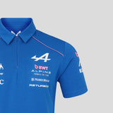 Kék póló első részén BWT logó és Alpine felirat