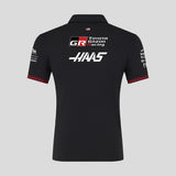 Haas F1 póló, galléros, csapat, fekete