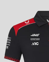 Haas F1 póló, galléros, csapat, fekete
