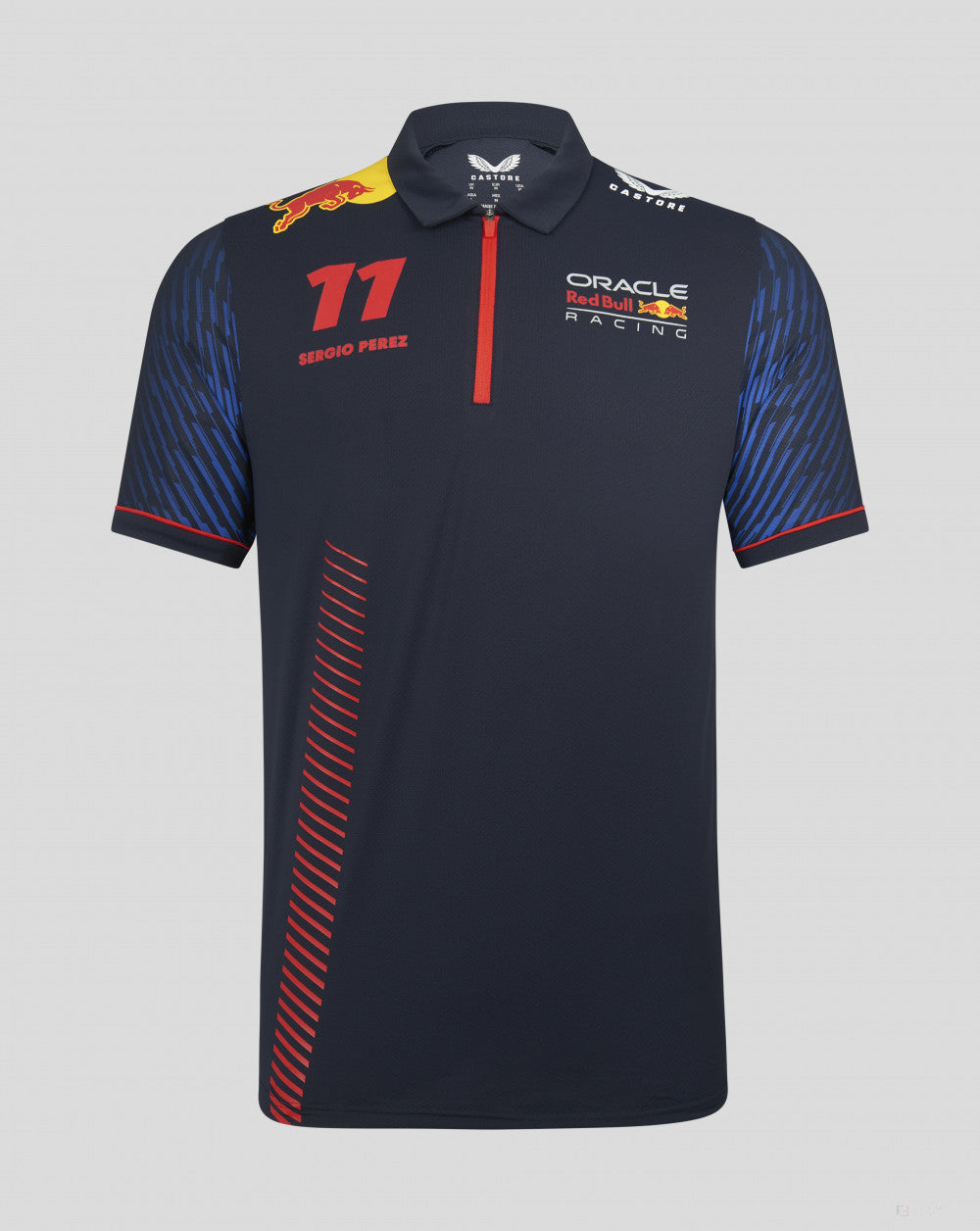 Red Bull Racing Hemd mit Kragen, Sergio Pérez, blau, 2023