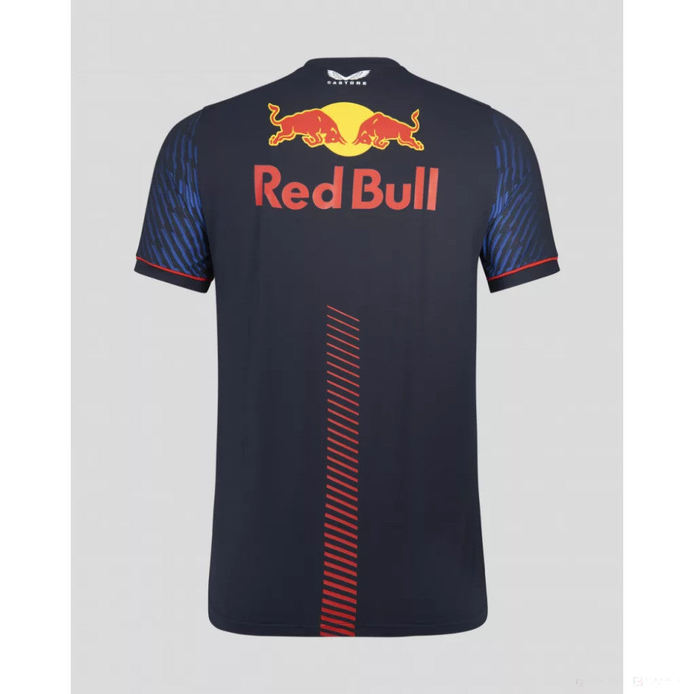 Red Bull Racing Rundhals-T-Shirt, Sergio Pérez, blau, 2023