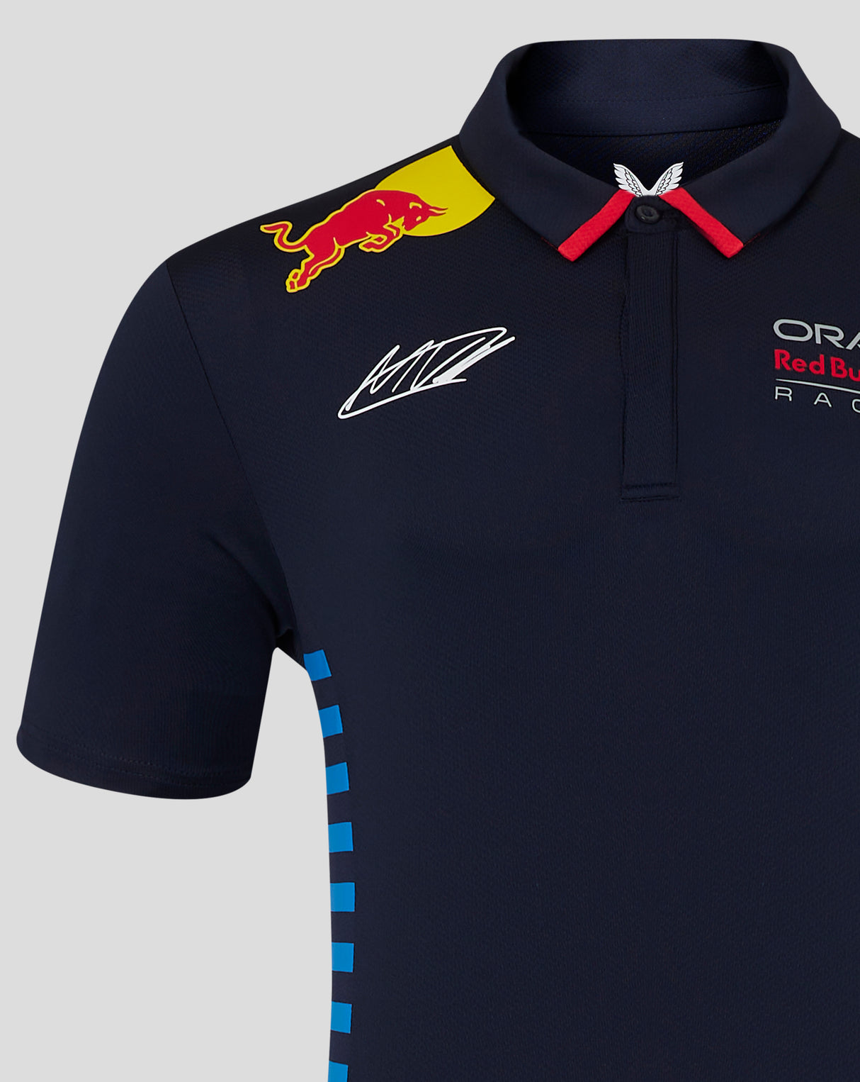 Red Bull galléros póló, Castore, Max Verstappen, kék, 2024