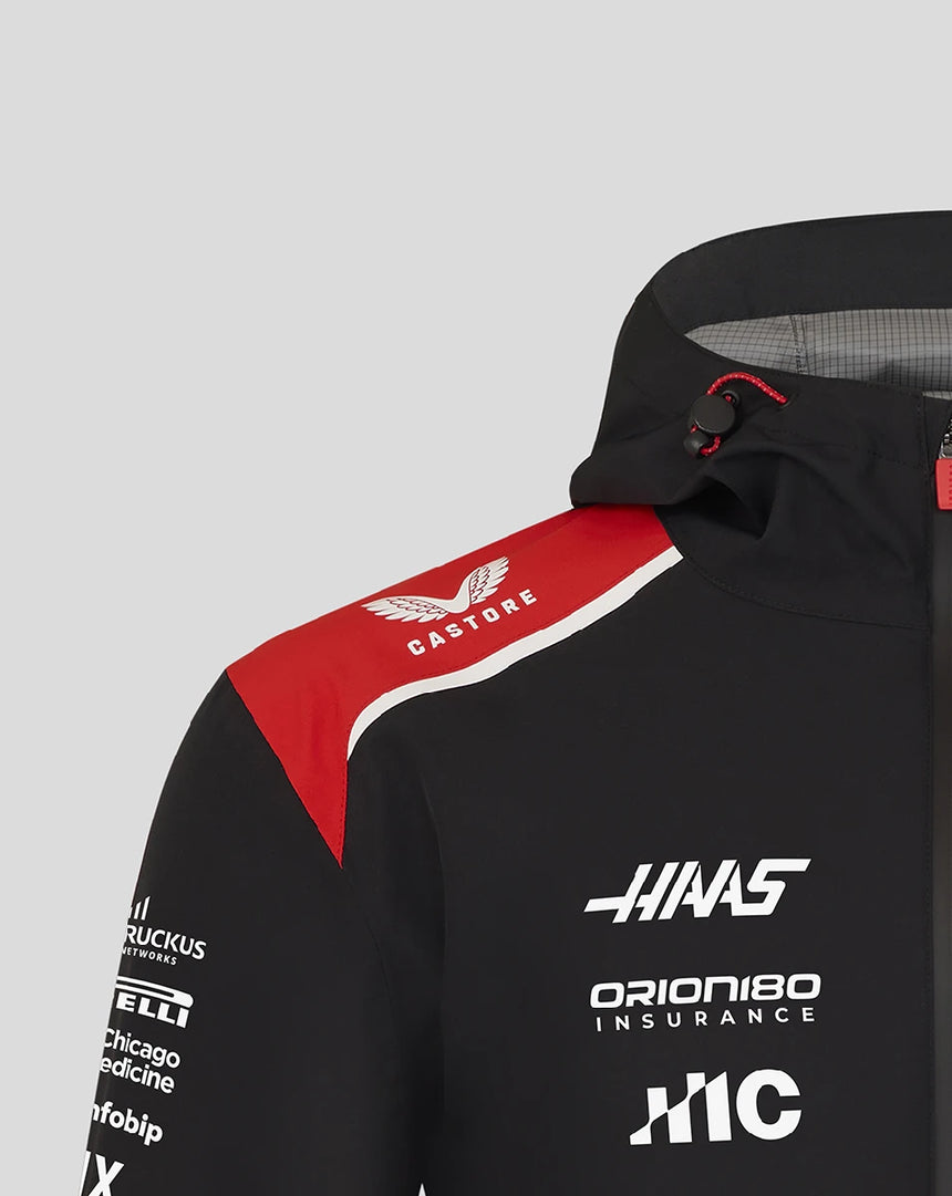 Haas F1 esőkabát, csapat, fekete