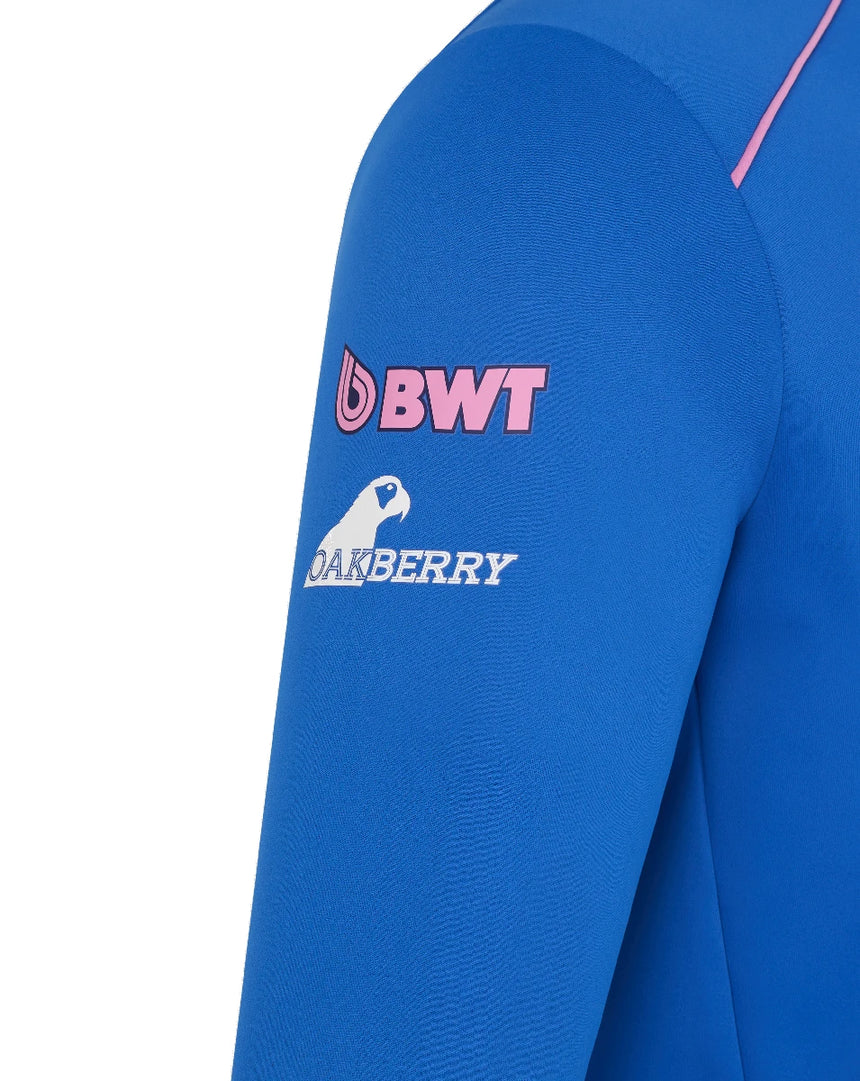 Alpesi tréningfelső, csapat, negyedig cipzáras, kék