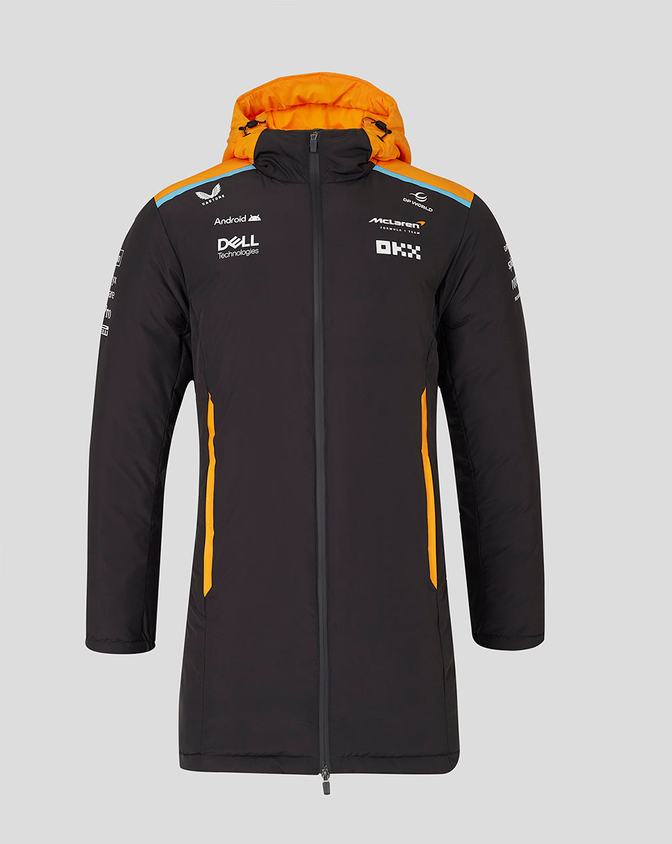 McLaren kabát, Castore, csapat, Longline, bélelt, szürke, 2024