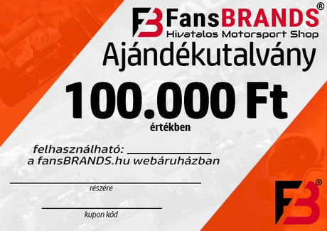 Ajándékutalvány 100.000 Ft - FansBRANDS®