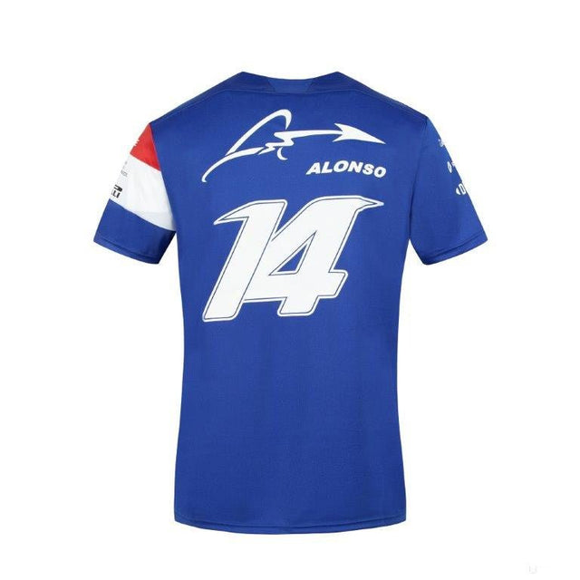 Alpine T-shirt, Fernando Alonso 14 Team, Blue, 2021 - FansBRANDS®