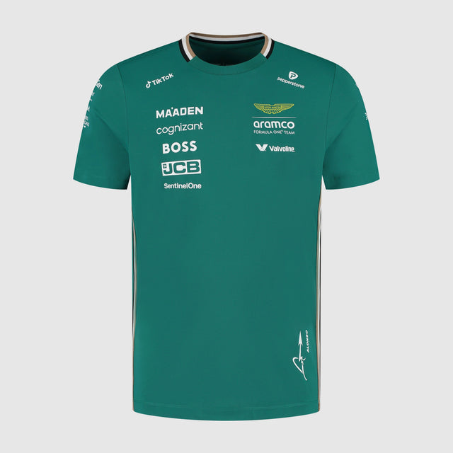 Aston Martin AMF1, Csapat, Póló, Fernando Alonso, Zöld 🔥 - FansBRANDS® - HU