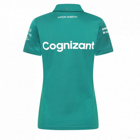 Aston Martin Galléros Női Csapat Póló, Zöld, 2022 - FansBRANDS® - HU