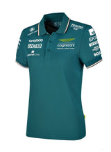 Aston Martin galléros póló, csapat, női, zöld, 2023 - FansBRANDS® - HU