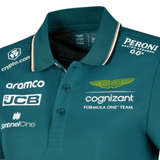 Aston Martin galléros póló, csapat, női, zöld, 2023 - FansBRANDS® - HU