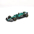 Aston Martin modellautó, AMR25, bburago, #14 Fernando Alonso, zöld
