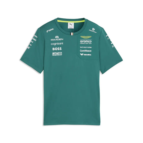 Aston Martin női póló, csapat, Puma, zöld, 2026