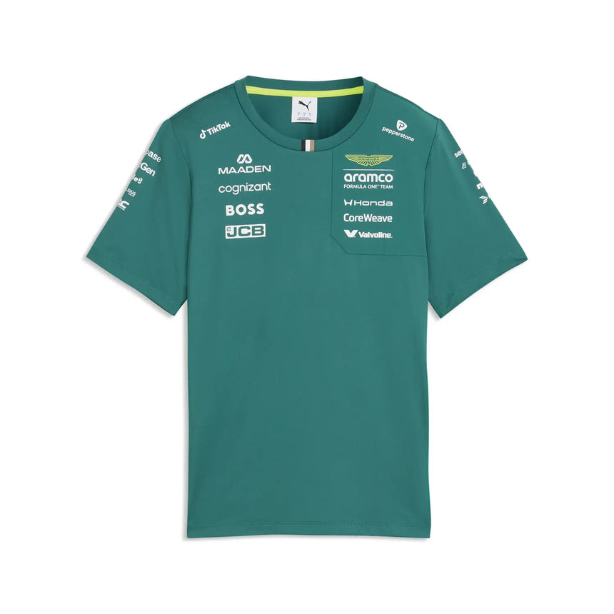 Aston Martin női póló, csapat, Puma, zöld, 2026