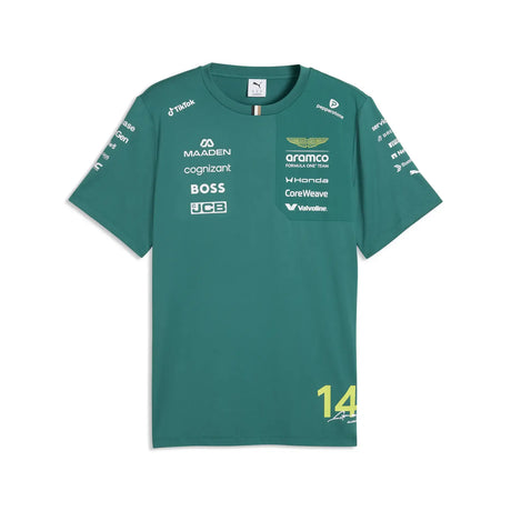 Aston Martin póló, Fernando Alonso, csapat, Puma, zöld, 2026