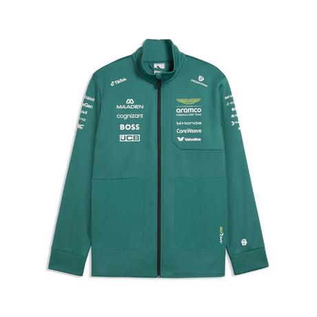Aston Martin softshell dzseki, csapat, Puma, zöld, 2026