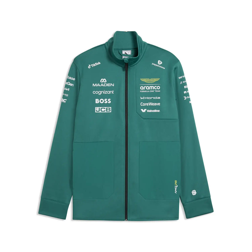 Aston Martin softshell dzseki, csapat, Puma, zöld, 2026