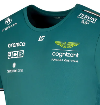 Aston Martin környakú póló, Lance Stroll, zöld, 2023