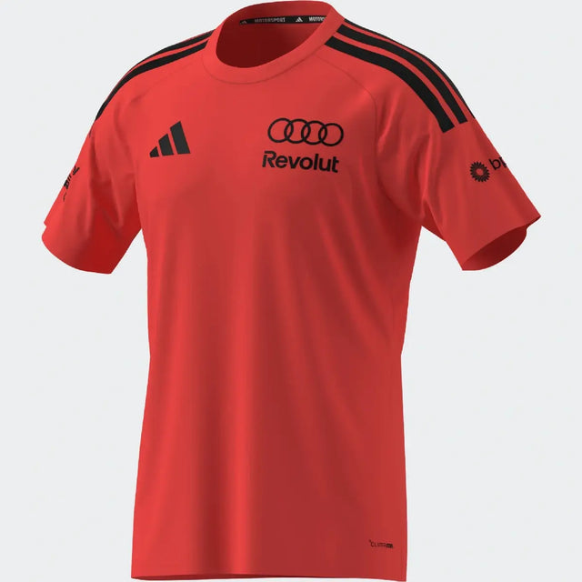 Audi póló, csapat, beállítás, adidas, piros, 2026