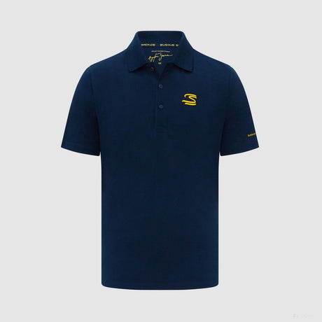 Ayrton Senna galléros póló, kék, férfi - FansBRANDS®