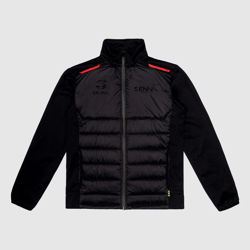 Ayrton Senna kabát, race, fekete