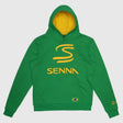 Ayrton Senna kapucnis pulóver, örökség, zöld