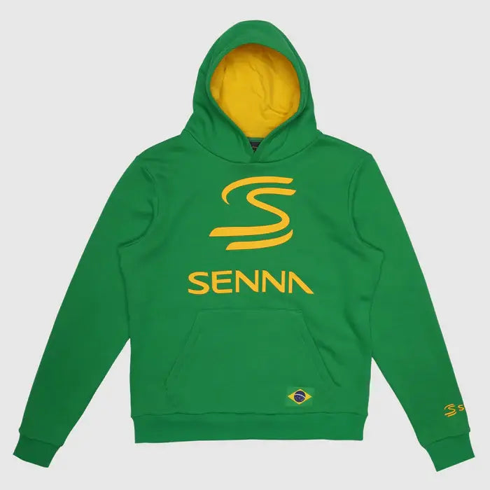 Ayrton Senna kapucnis pulóver, örökség, zöld