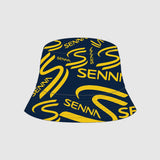 Ayrton Senna kifordítható bucket sapka, kék