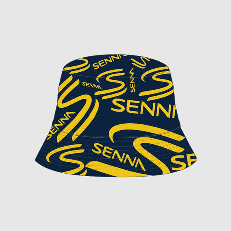 Ayrton Senna kifordítható bucket sapka, kék