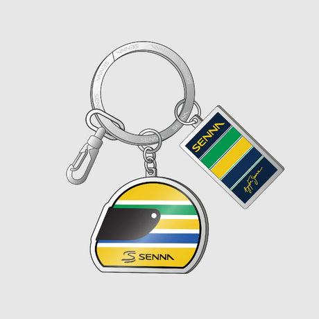 Ayrton Senna kulcstartó, sisak, színes