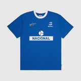 Ayrton Senna póló, nacional ringer, kék