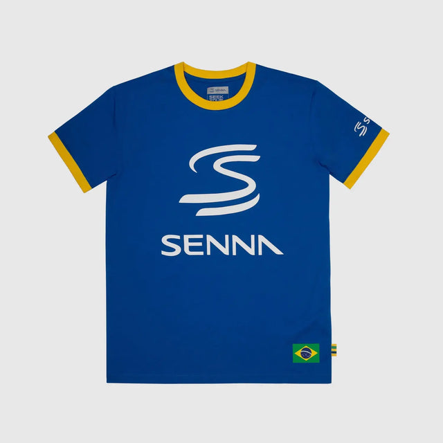 Ayrton Senna póló, örökség, kék