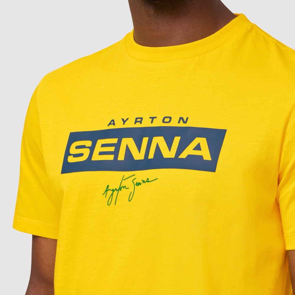 Ayrton Senna Póló, Logo, Sárga, 2021 - FansBRANDS®