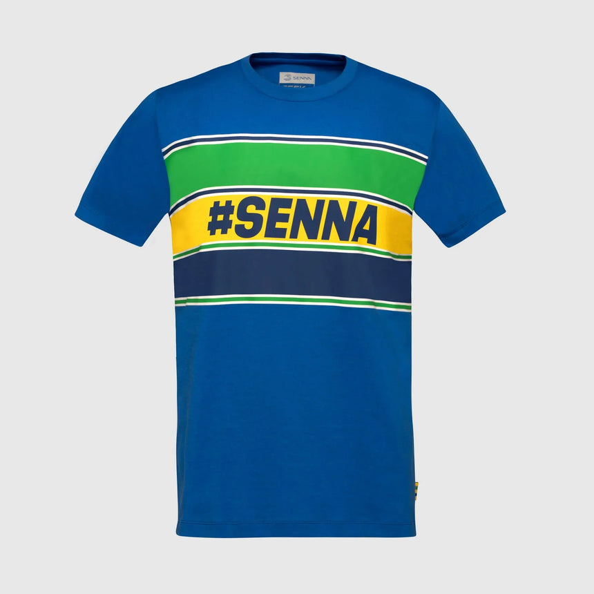 Ayrton Senna póló, SENNA, kék - FansBRANDS®