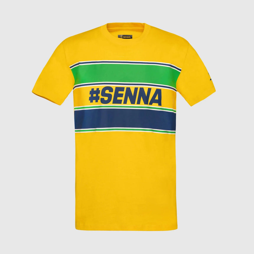 Ayrton Senna póló, SENNA, sárga - FansBRANDS®