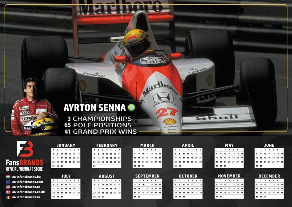 Ayrton Senna race calendar - FansBRANDS®