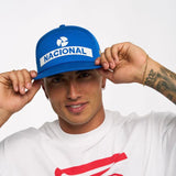Ayrton Senna sapka, Nacional, eredeti 1984 - es, textil kemény tokban, kék - FansBRANDS®