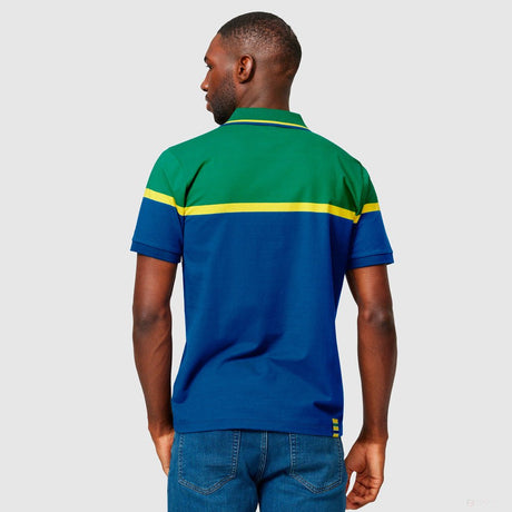 Ayrton Senna Stripe Galléros Póló - FansBRANDS®