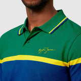 Ayrton Senna Stripe Galléros Póló - FansBRANDS® - HU