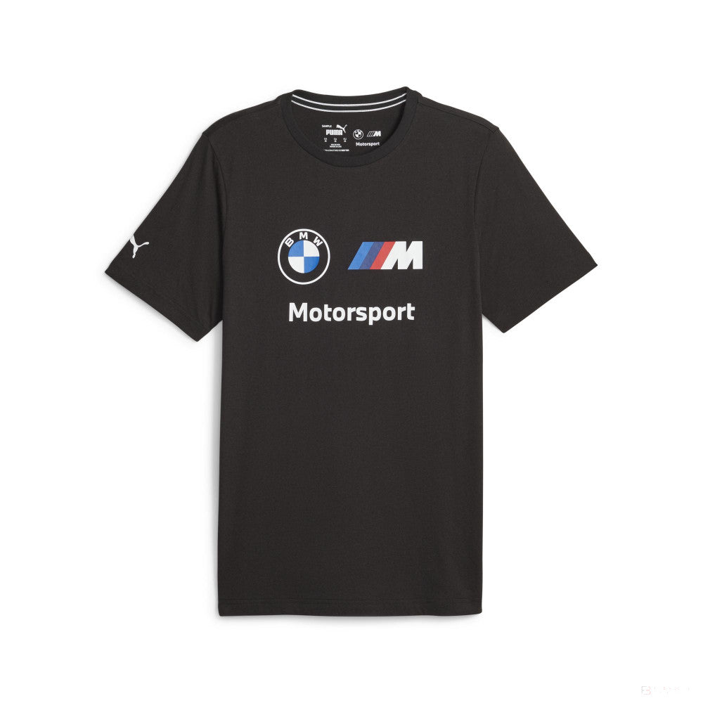 BMW MMS környakú póló, Puma, ESS, logó, fekete - FansBRANDS®
