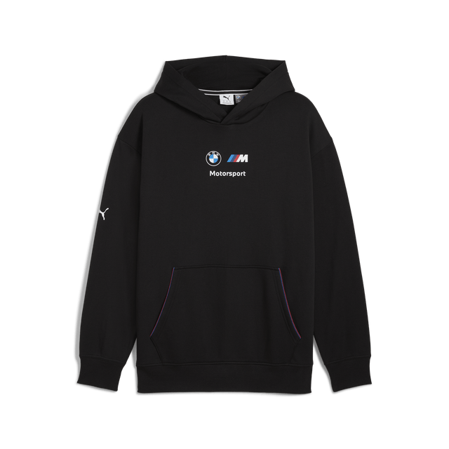 BMW Polár Kapucnis Pulóver, Puma, MMS, essential+, fekete 🔥 - FansBRANDS® - HU