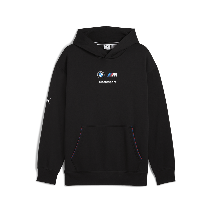 BMW Polár Kapucnis Pulóver, Puma, MMS, essential+, fekete 🔥 - FansBRANDS® - HU