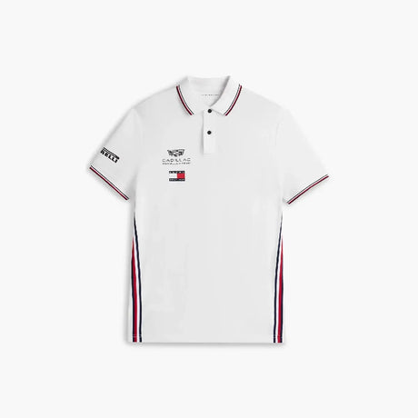 Cadillac F1 galléros póló, csapat, Tommy Hilfiger, fehér, 2026