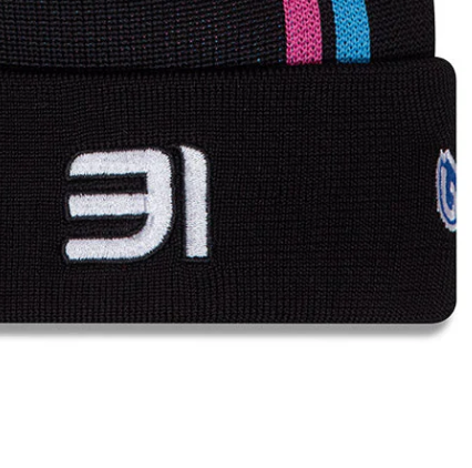 Alpine cap, New Era, Esteban Ocon, winter cap, kids, black, 2024