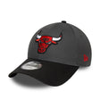 Chicago Bulls sapka, oldalsó hímzett patch, New Era, 9FORTY, szürke, szürke - FansBRANDS® - HU