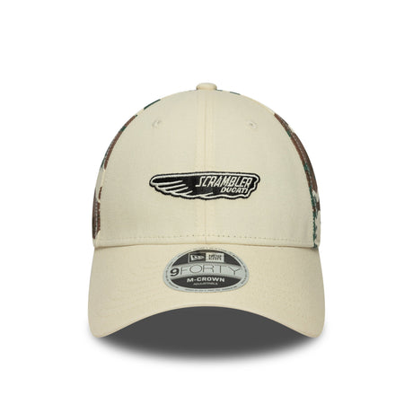 Ducati sapka, Scrambler kamuflázzal, New Era, 9FORTY, bézs - FansBRANDS® - HU